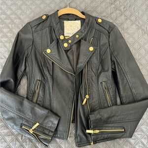 EUC faux leather jacket